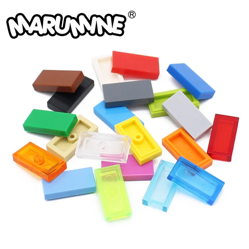 

Marumine 200PCS 1x2 Tile Building Blocks Bulk Accessories Brick 3069 MOC Bricks Floor Parts DIY Learning Toys Mass Pack for Kids