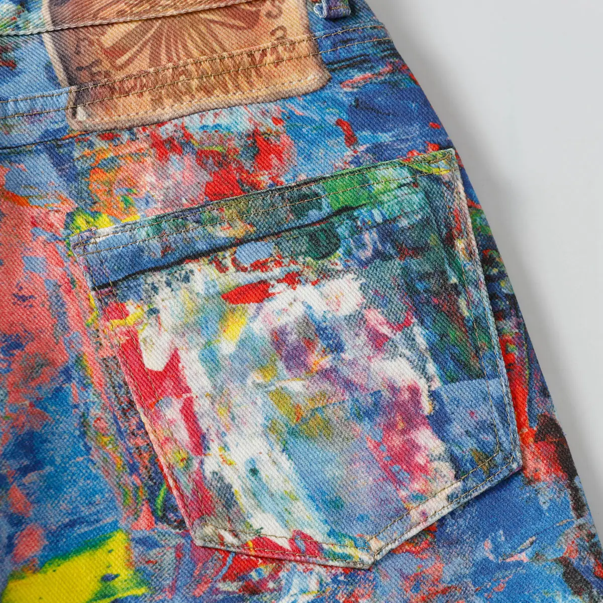 Street Style Graffiti Baggy Jeans - alternate angle