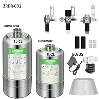 ZRDR Fish Tank CO2 Generator Steel Cylinder Single/Double Gauge Valve Electromagnetic Valve Fish Tank CO2 Generator Accessories 1