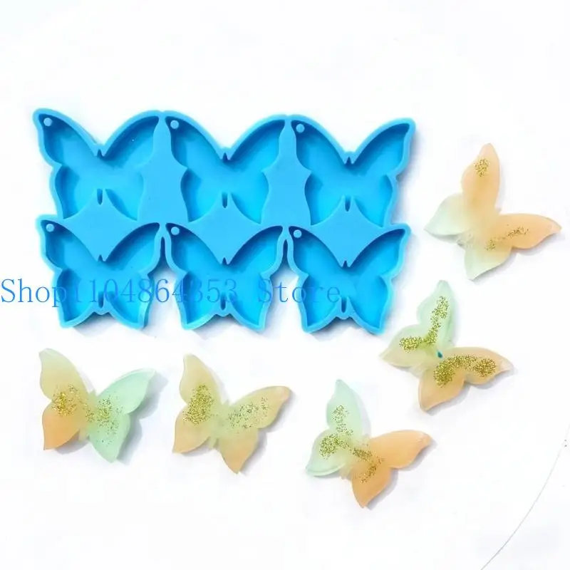 Diy Kristall Epoxy Form Ohrringe Tag Schmuck Form Hängen Anhänger Dekoration für Schmetterling Unregelmäßigen Spiegel Silikon Form – Detail 1