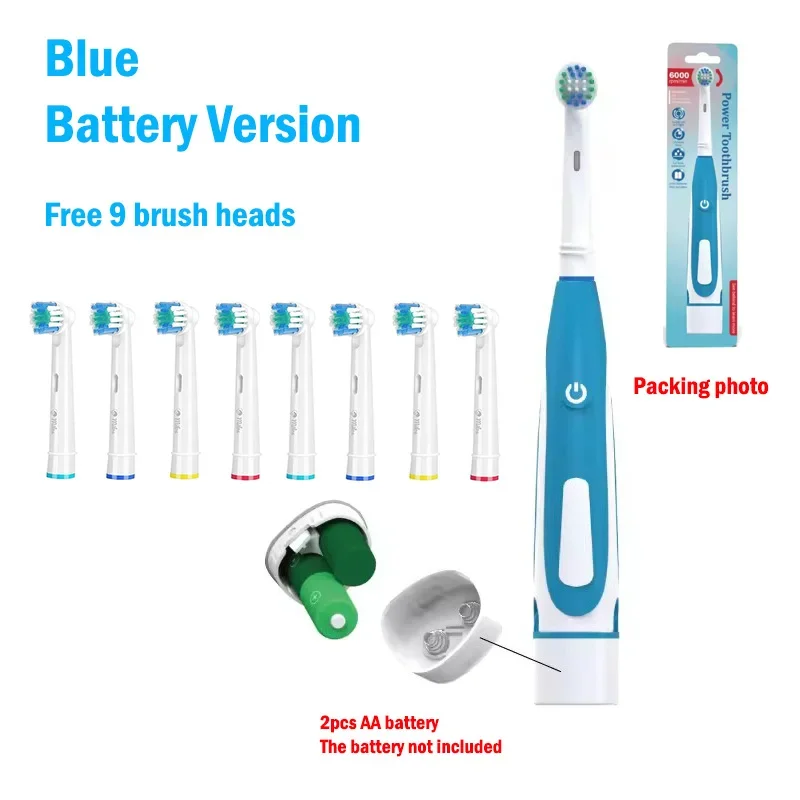 Sonic Vibrating Electric Toothbrush with Soft Bristle Heads and Gum Care