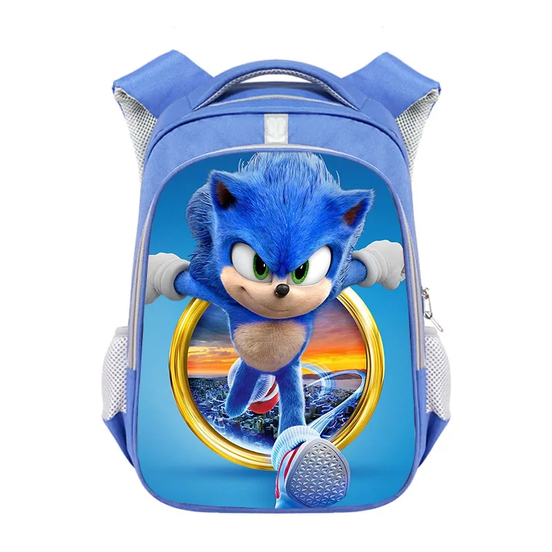 16 Inch SONIC RACING Backpacks For Kids Cartoon Printed School Bags Boys Girls Primary Schoolbag Students Backpacks Gifts