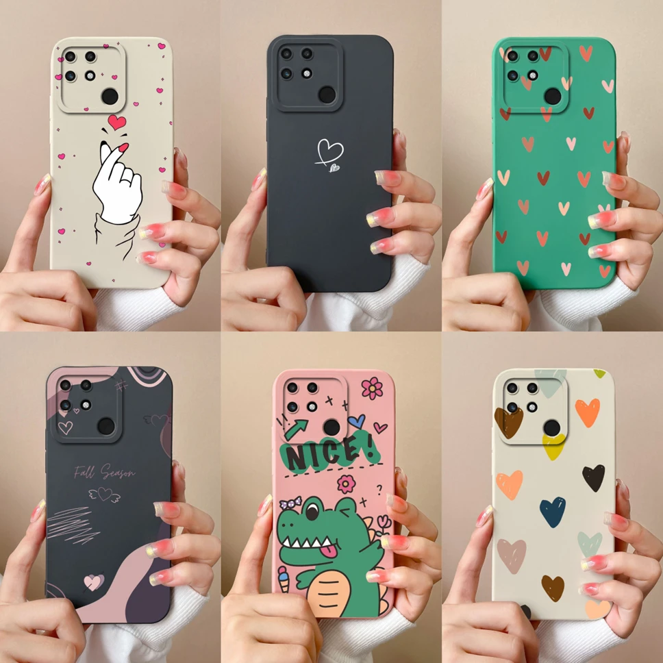 Fashion Love Heart Soft Smooth Liquid Silicone Phone Case - Bumper Cover