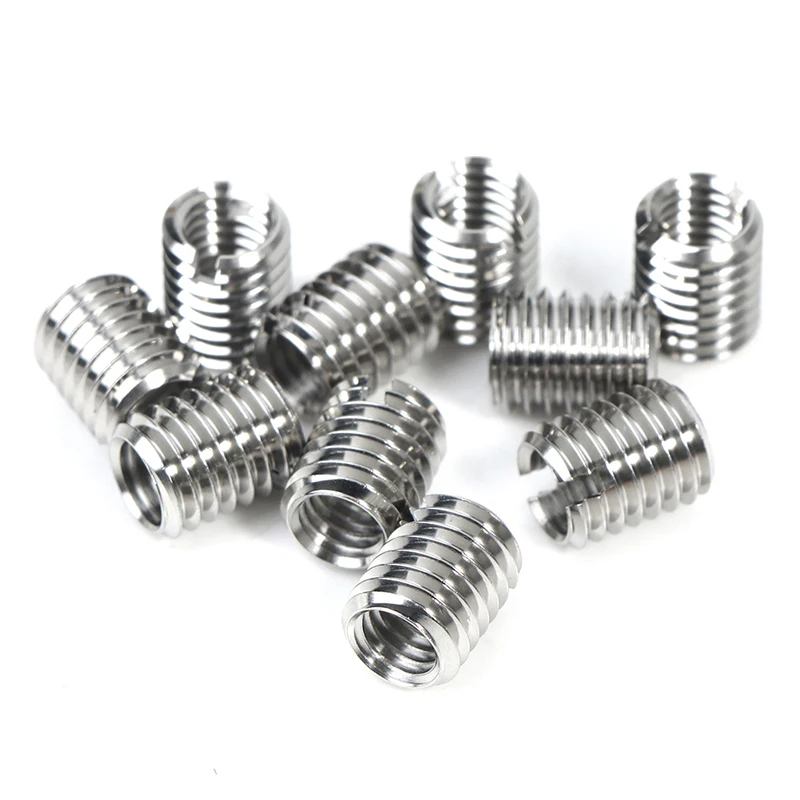 Stainless Steel Thread Adapters Convert M8 8mm Male To M6 6mm Female thread adapter sleeve Hardware Fasteners Threaded Reducer Insert 10PCS