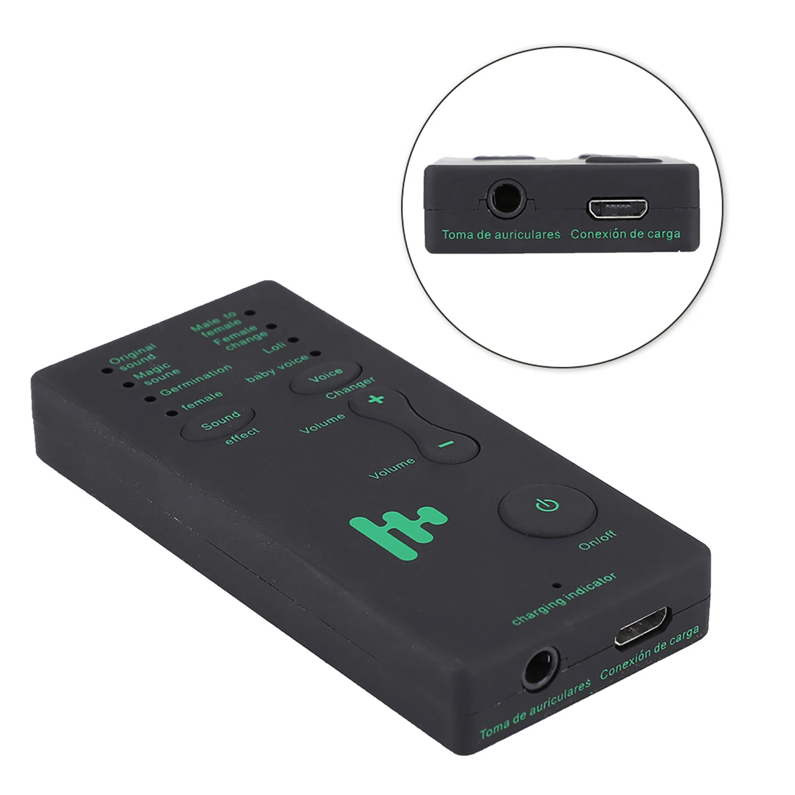 Audio Sound Card Portable Mini Voice Changer Live Broadcast Sound Card For Mobile Phone PC English Version External