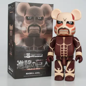 베어브릭 Be @ rbrick 400% 타이탄에 대한 공격, 28cm 인형, 메디콤 장난감, 액션 피규어, 소매 상자