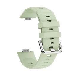 Breathable Sports Silicone Strap for Smartwatch Fitness Tracking (Official green)