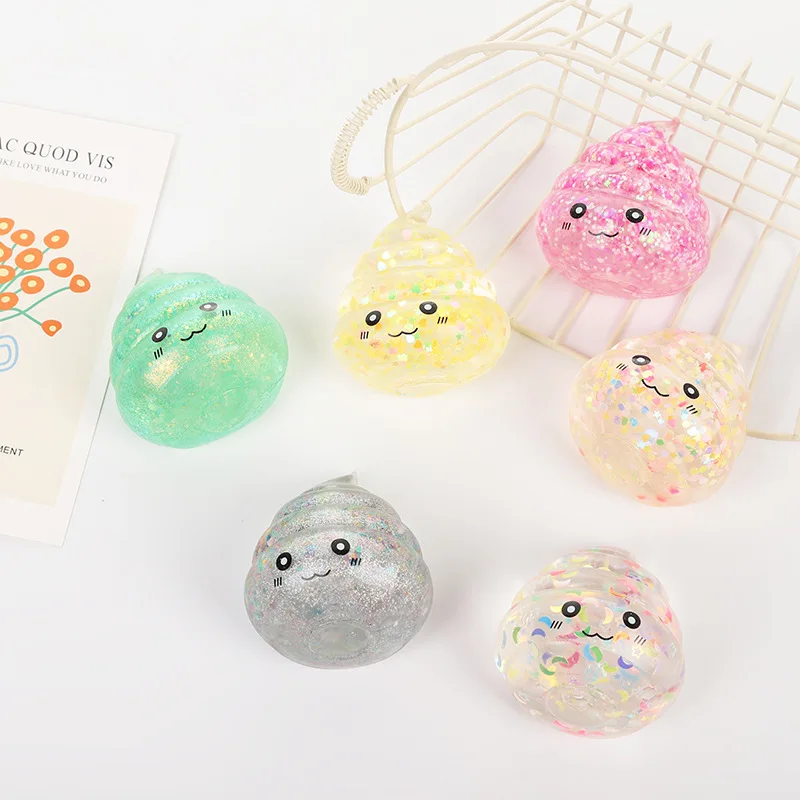 New Creative Funny Gold Dust Poop Maltose Syrup Pressure Balls Adult Decompression Squeeze Slow Rebound Fingertip Toys Fun Gift 3