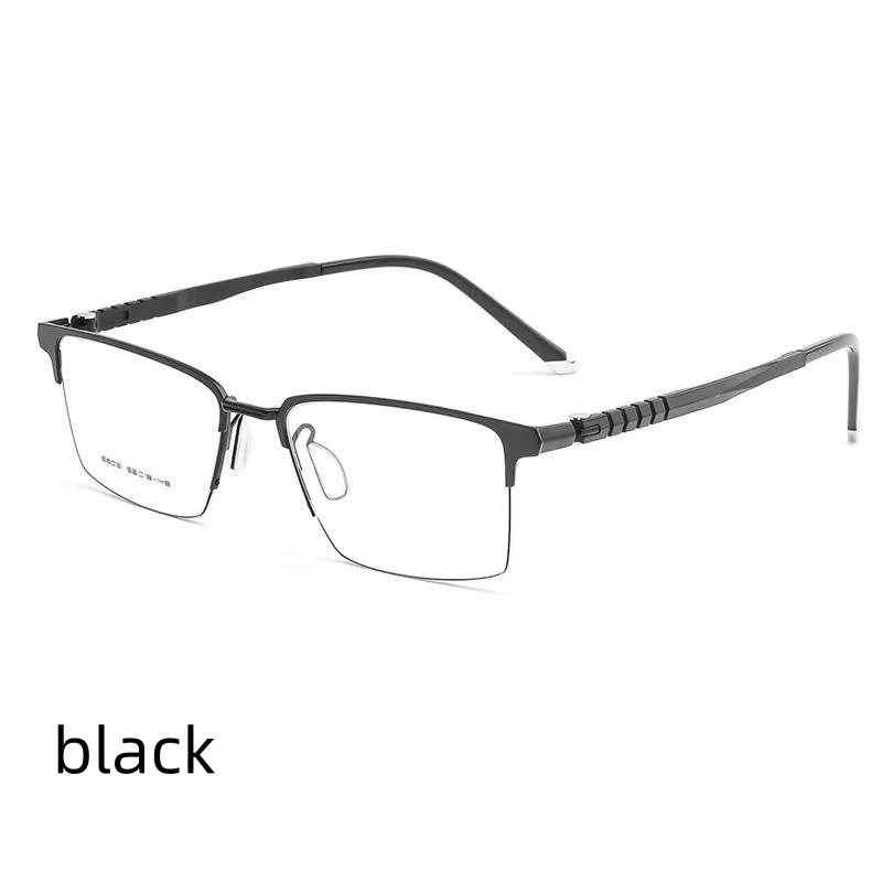 

55mmLarge size widened big face Fat Glasses frame Business men's titanium alloy glasses myopia frame 68031P