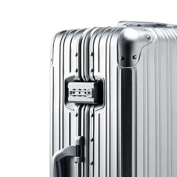 Suitcase 100% Aluminum Magnesium Alloy Rolling Luggage Metal Password Trolley Case 20 26 30 Inch Carry on Suitcase Trip Cabin 1