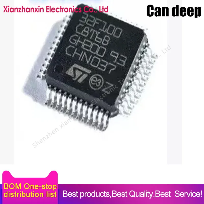 

1PCS STM32F100C8T6B STM32F100C8T6 Micro controller 64 k flash LQFP48 chips