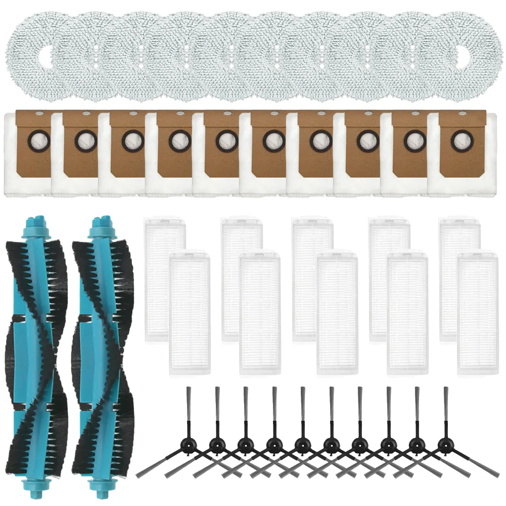 

Upgrade and Enhance Your For Cecotec11090 with Replacement Spare Parts Main Side Brush Filter Mop Cloth and More