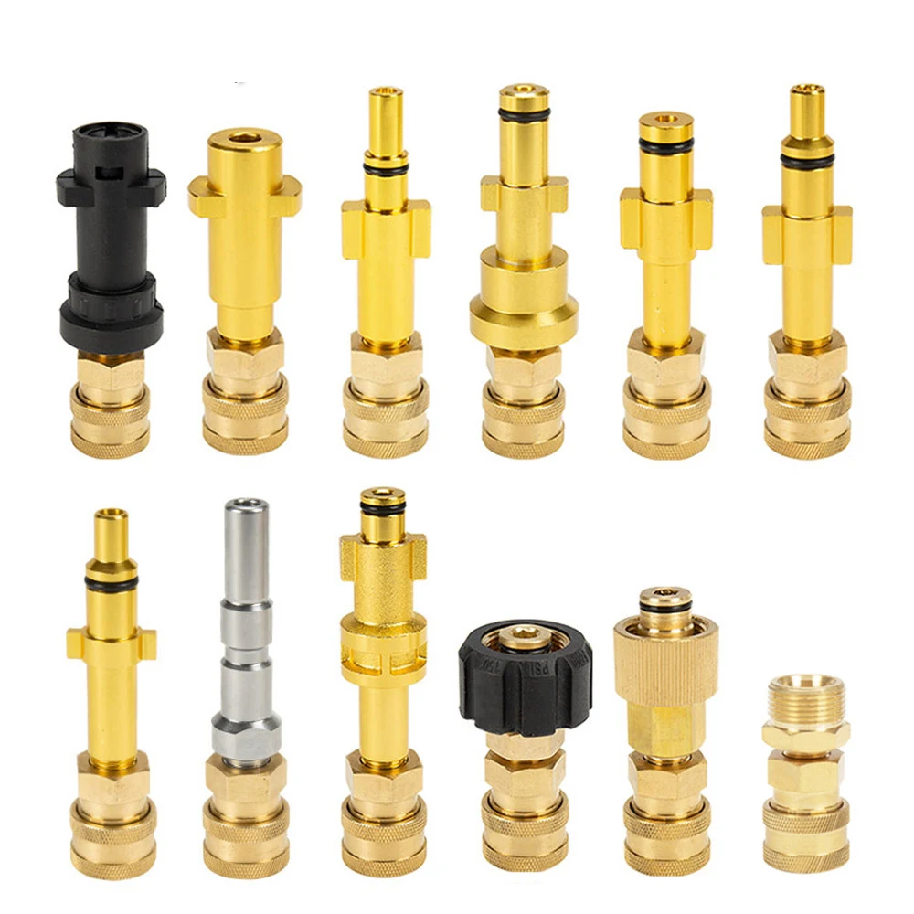 

5 Nozzles Pressure Washer Quick Connector Set 1/4" to Spray Gun Wand Lance Bayonet Adapter for Karcher Nilfisk Lavor Bosche YILI