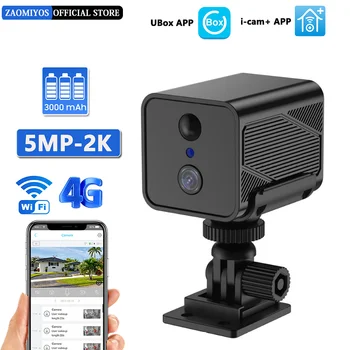 Mini caméra de sécurité maison 4G SIM 2k 1080P Wifi IP caméra de Surveillance