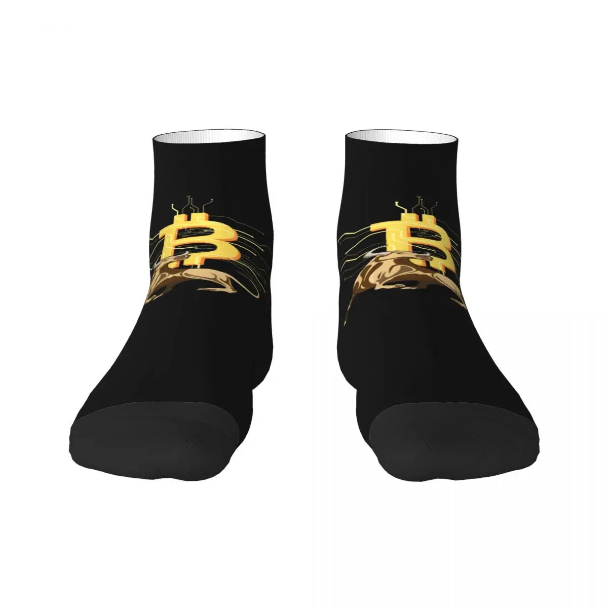 

Cool Printing Bitcoin Bull Socks for Women Men Stretchy Summer Autumn Winter BTC Crypto Currency Crew Socks