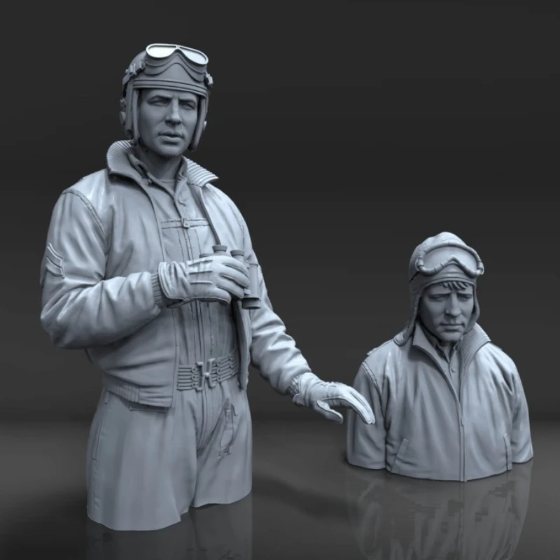 Risjc 1/16 Figurine En Résine Modèle De Soldat, Soldat De La Seconde Guerre Mondiale D'infanterie De La 29e Division Avec Kit De Modèle Scène GK // N8750
