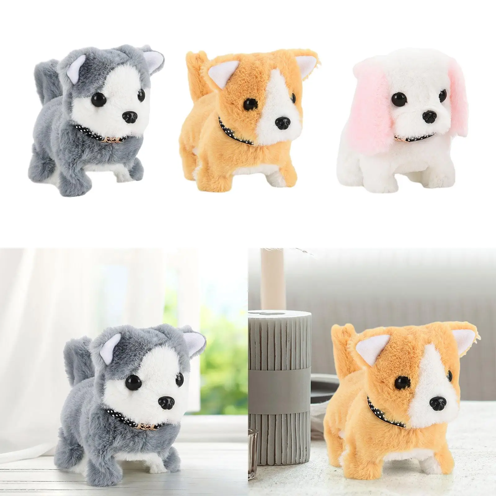 Electronic Plush Dog Toy Cute Dog Stuffed Animal for Children Birthday Gift