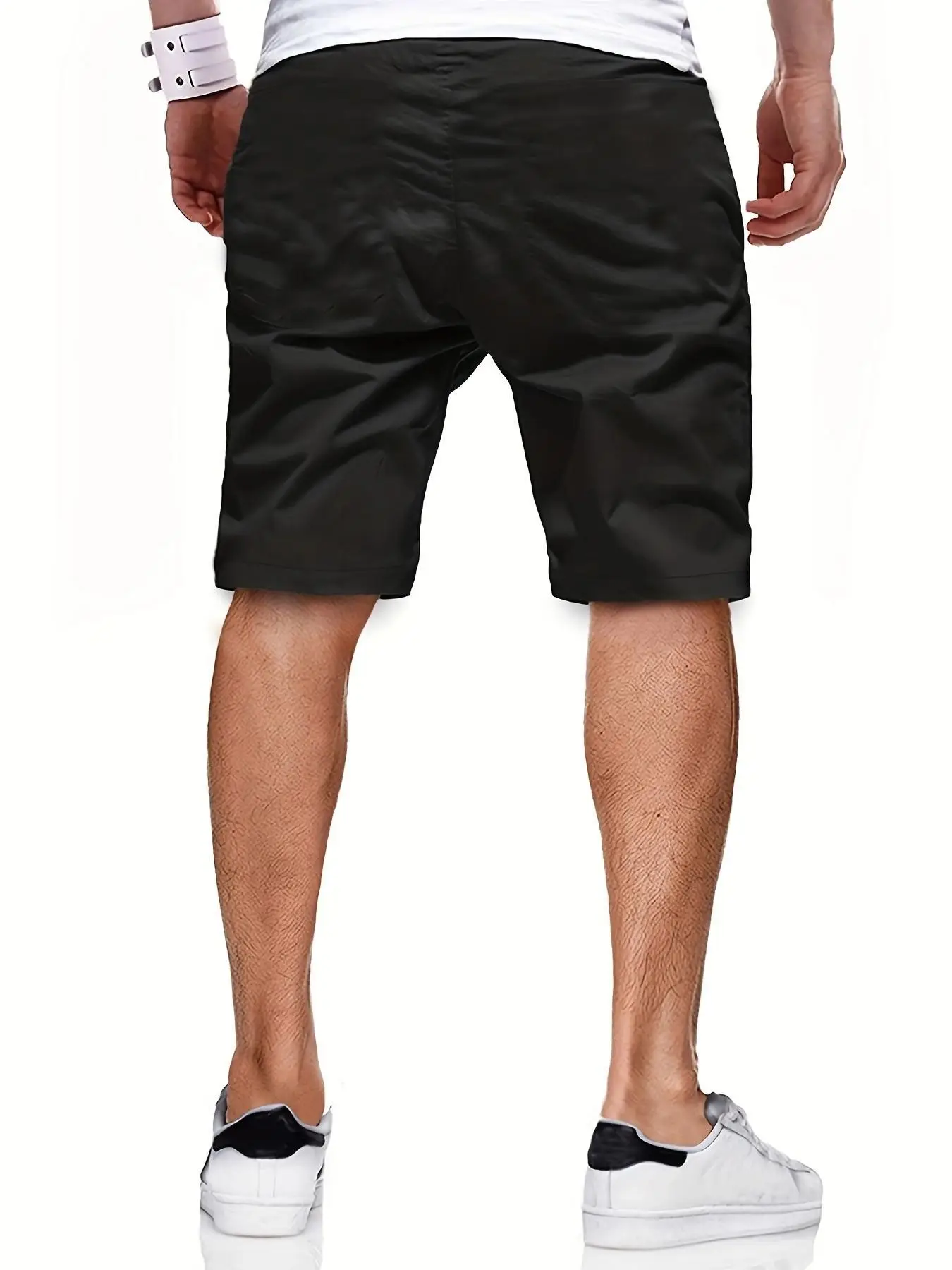 Neue Herren-Freizeitshorts, Bermuda-Shorts, Fitness-Jogging-Shorts, Vintage-Cargoshorts mit elastischem Bund – Detail 17