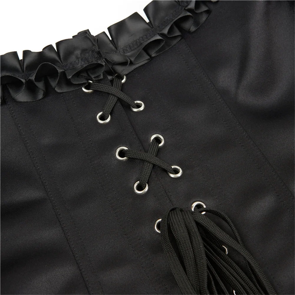 Sexy Ruffle Bubble Short Sleeve Overbust Corset Women Lingerie Body Shaper Bustier Corset Top