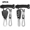 Adjustable 1Pair Pulley Sling Lifting Rope Ratchet Hook Max Load 150lbs/68kg Lifter Hangers Assembly Sling Lifting Pulley Hooks 1