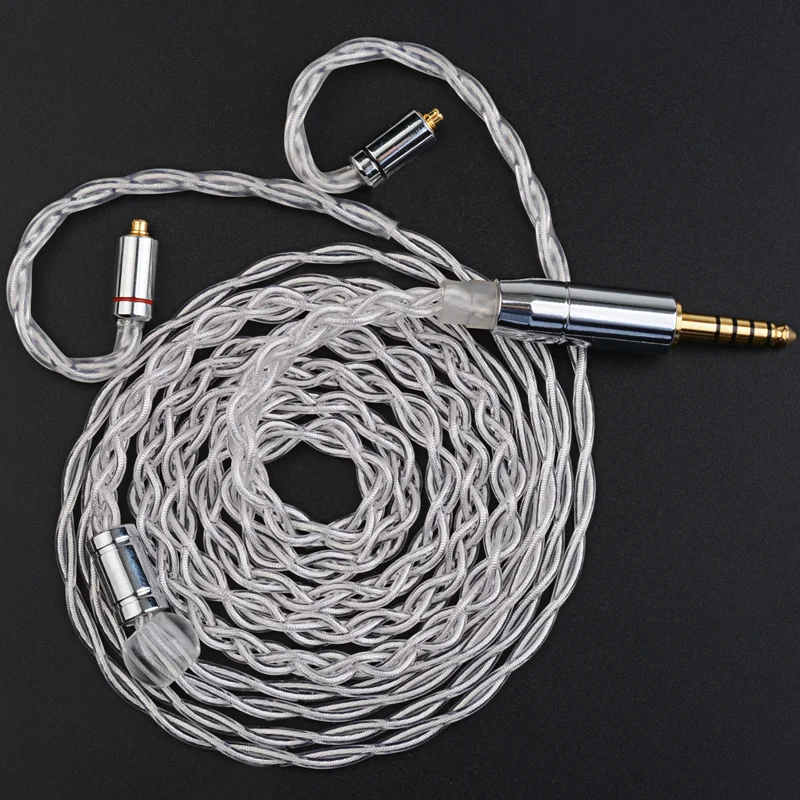 NiceHCK SilverLoong Copper Silver Alloy And 7N Silver Plated OCC Mixed  Earbud Wire 3.5/2.5/4.4mm MMCX/QDC/0.78 2Pin For Blessing