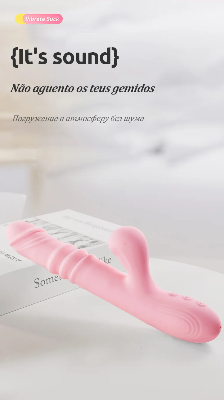 2 IN 1 Suck Vibrator Dildo Telescopic Vibrator Clit Sucking G Spot Stimulation Vibrator Women Sex Toys Adult Products uyo