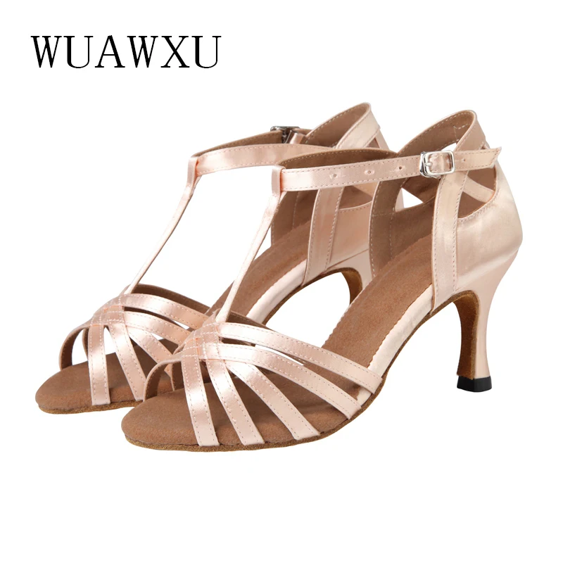 NATASHA New Latin Dance Shoes Women's Dance Shoes Satin Adult Dance Shoes Women's High Heels Dance Shoes Latin Dance Shoes Women