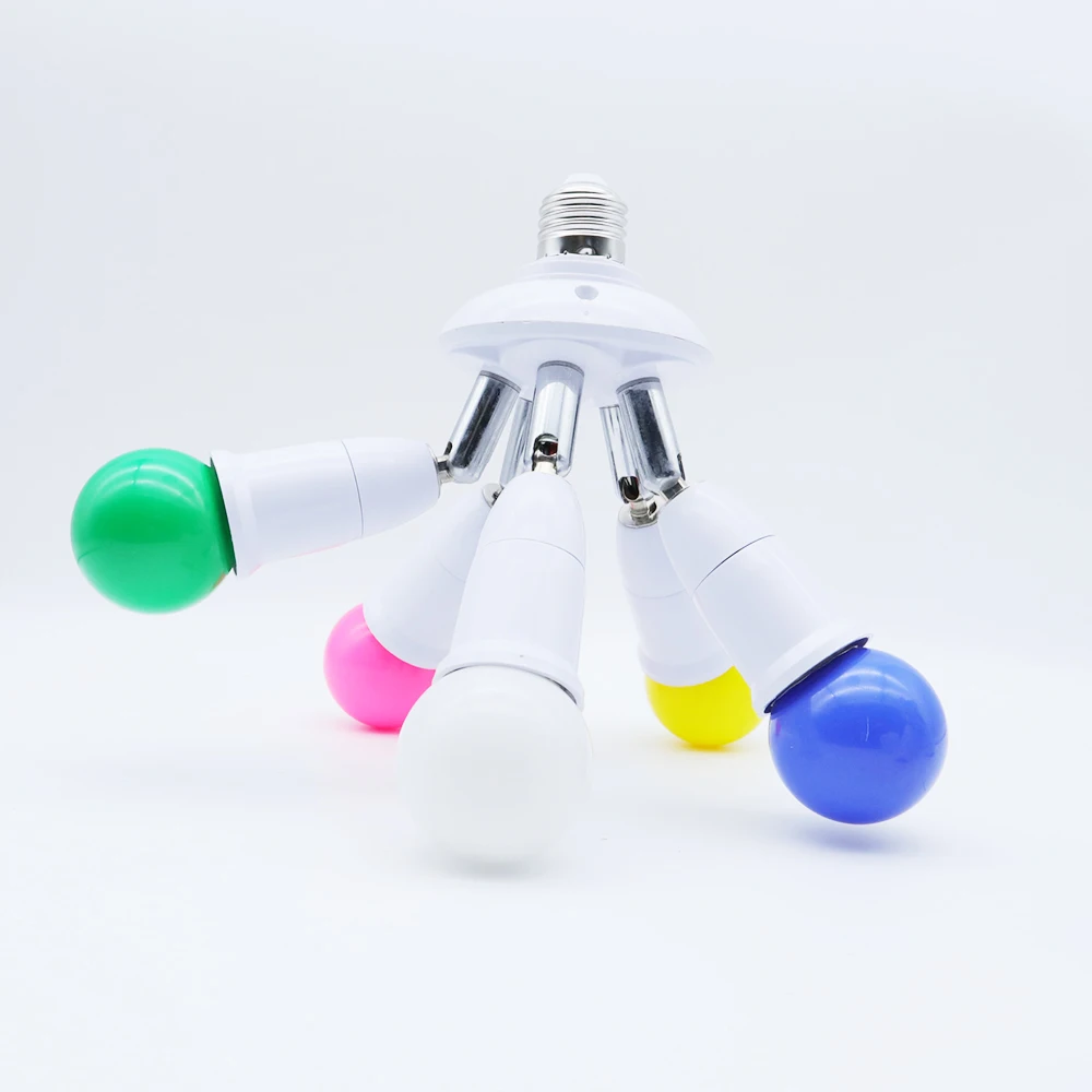 E27 To E27 Socket LED Bulb Adapter Converter Lamp Holder Splitter 2/3/4/5 Heads Adjustable Splitter Lamp Base