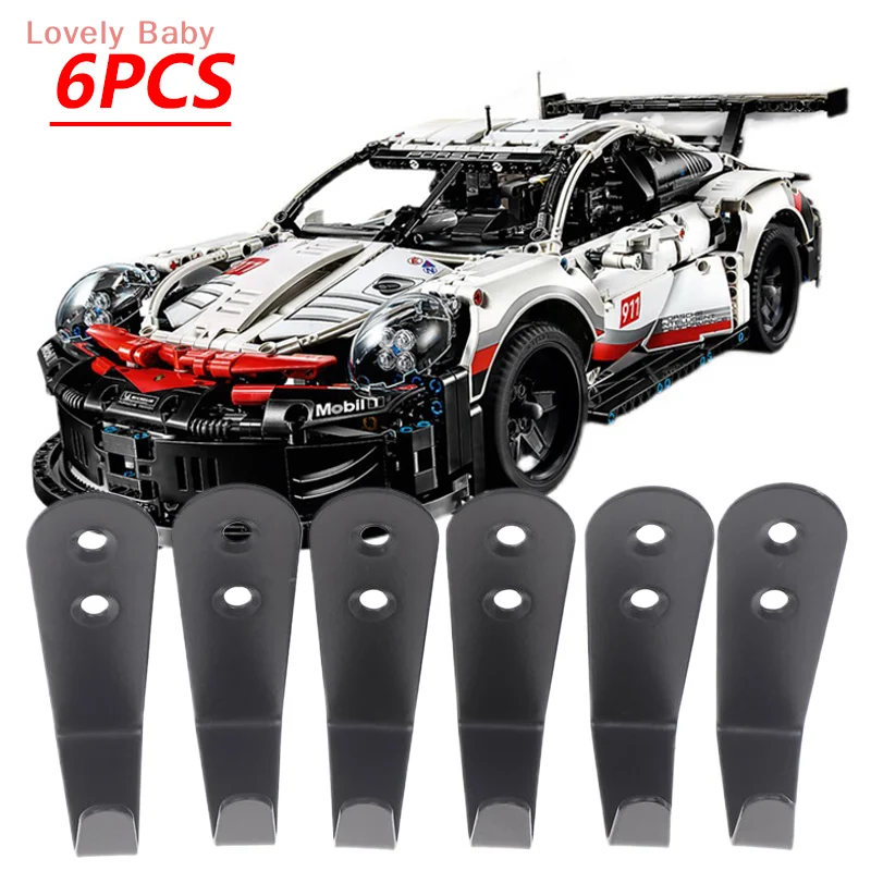 【BBS】6개입 상품 벽걸이 훅 MOC 테크닉 F1 W14 E 벽걸이 자동차 전시대 (42171 벽걸이 훅)