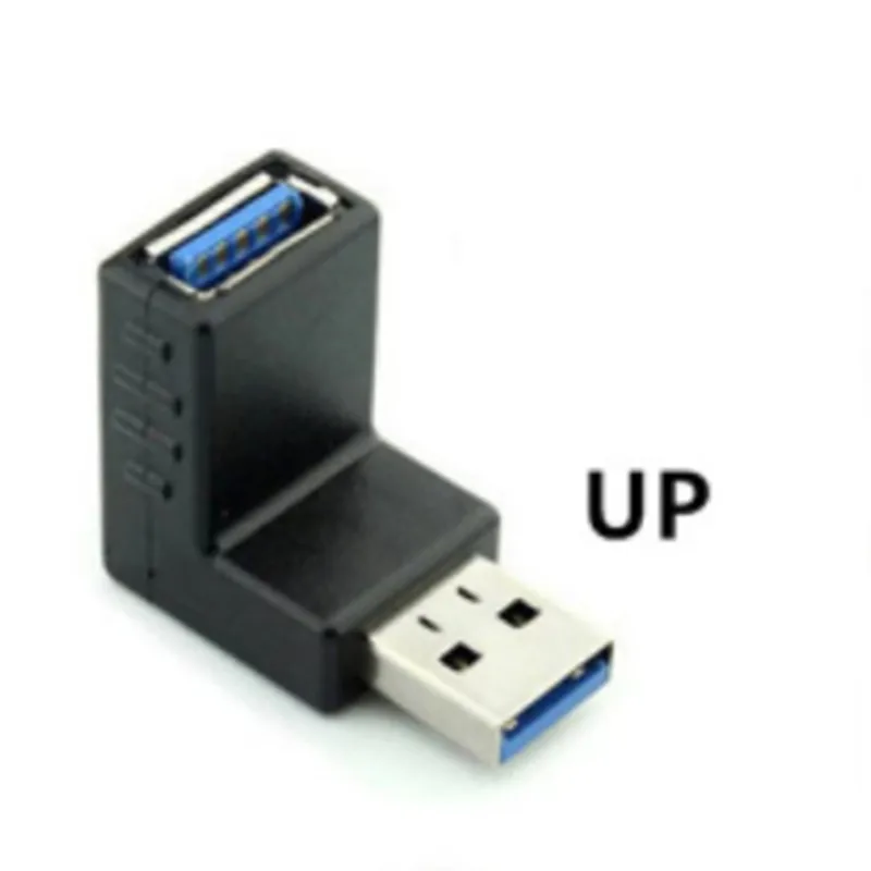 Angled USB Type A Male to Female Converter Adapter - Multi-Directional