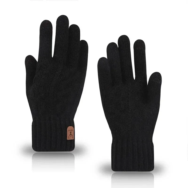 Men Warm Gloves Winter Touch Screen Fleece Wool Knitted wool gloves winter gloves touch screen gloves