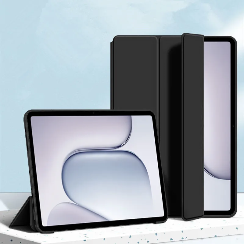 Enhanced Magnetic Fold Stand Tablet Case - Premium PU Leather and Soft Silicone Back Cover, 12.1 inch