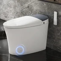 Smart Toilet with Bidet Built in, Built in Tank with Powerful Flush, Auto Open/Close Lid, Foot Sensor Operation 1
