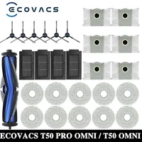 ECOVACS T50 PRO OMNI / T50 OMNI Robot aspirateur pièces de rechange brosses latérales principales tissus de vadrouille filtres HEPA sacs à poussière accessoires 1