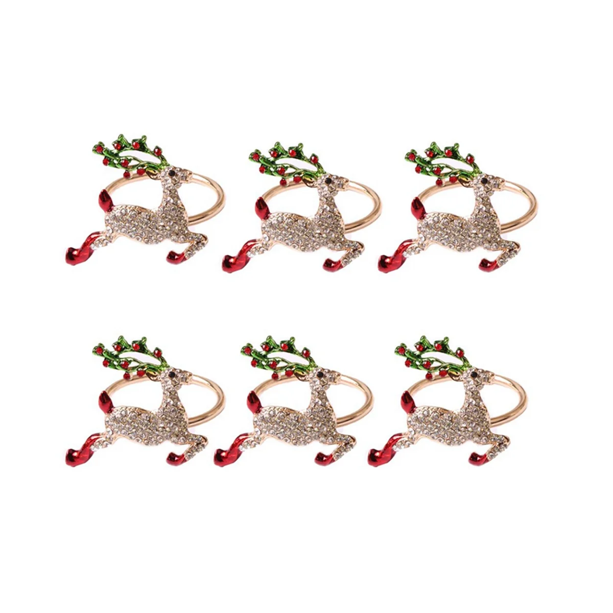 

Рождественская Пряжка для салфеток, искусственные кольца, украшение для рождественского праздника, фотокольца