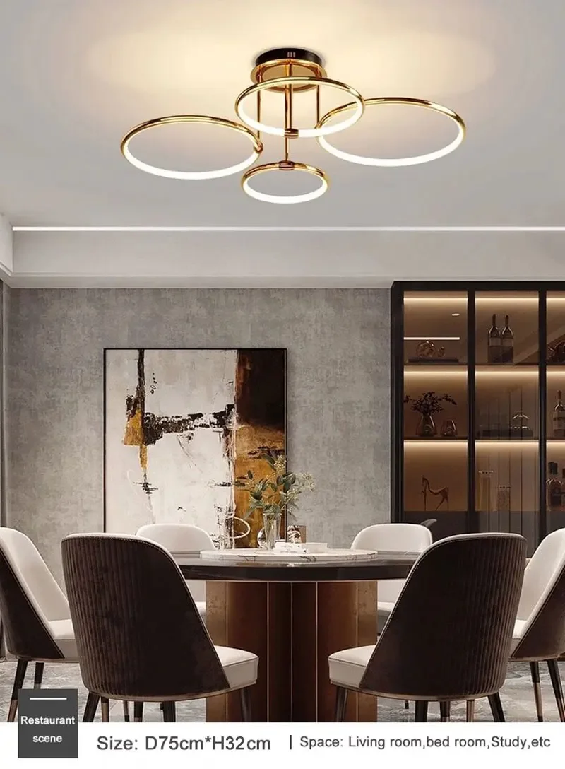 Description Picture 3 of itemNordic Designer Ceiling Lights Creative Simplicity Luminaire Bedroom Parlor Study Office Restaurant Hotel Hall Decor Chandelier