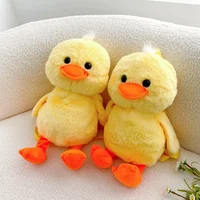 33cm Small Yellow Duck Plush Backpack Kawaii Stuffed Animal Duck Bag Cartoon Cute Soft Schoolbag Girls Children's Day Gifts