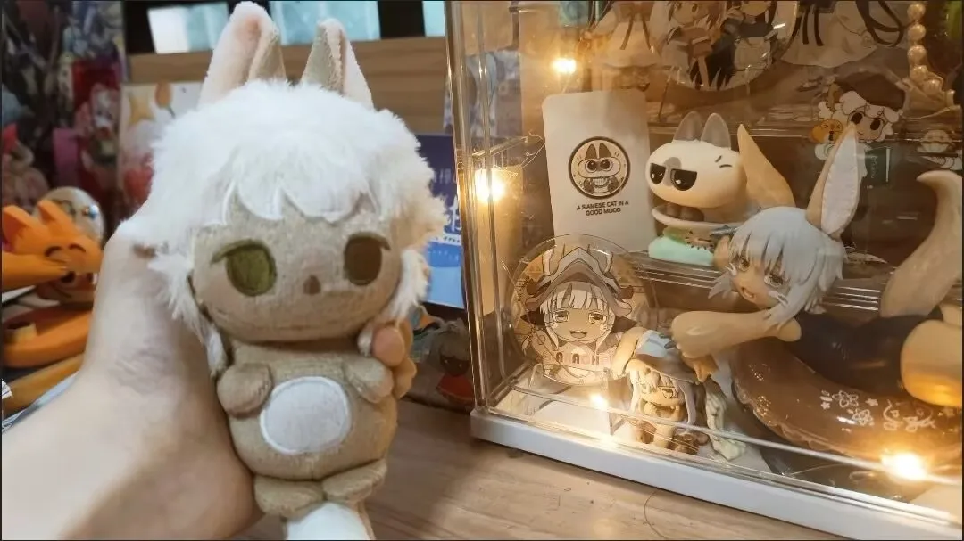 메이드 인 애비스 나나치 애니메이션 소프트 코튼 인형 코스프레 10CM 봉제인형 학생 백팩 펜던트 키체인 봉제완구 꼬리 선물