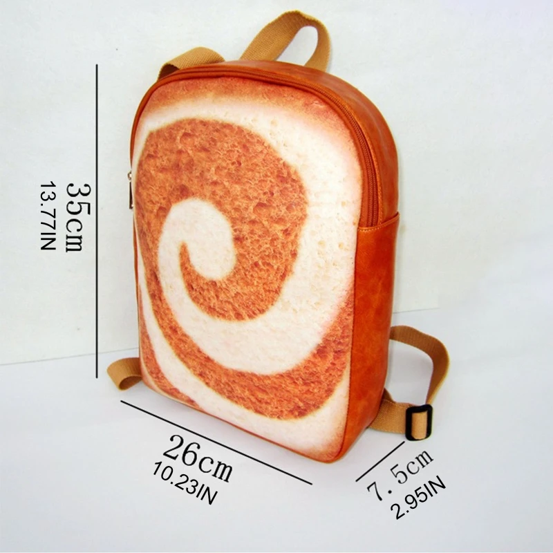 Women Toast Backpack Large Capacity Daypack Travel Bookbag Teenagers Girls Schoolbag