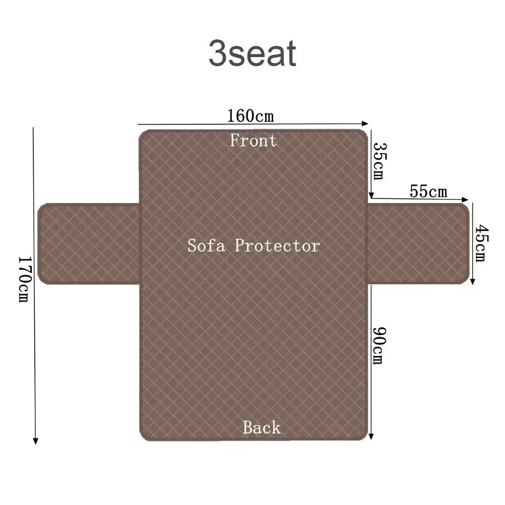 Waterproof Sofa Cover Quilted Anti-wear Couch Cover for Dog Pet Kids Recliner Armchair Furniture Slipcovers 1/2/3 Seater Protect sofa cover chair cover furniture cover