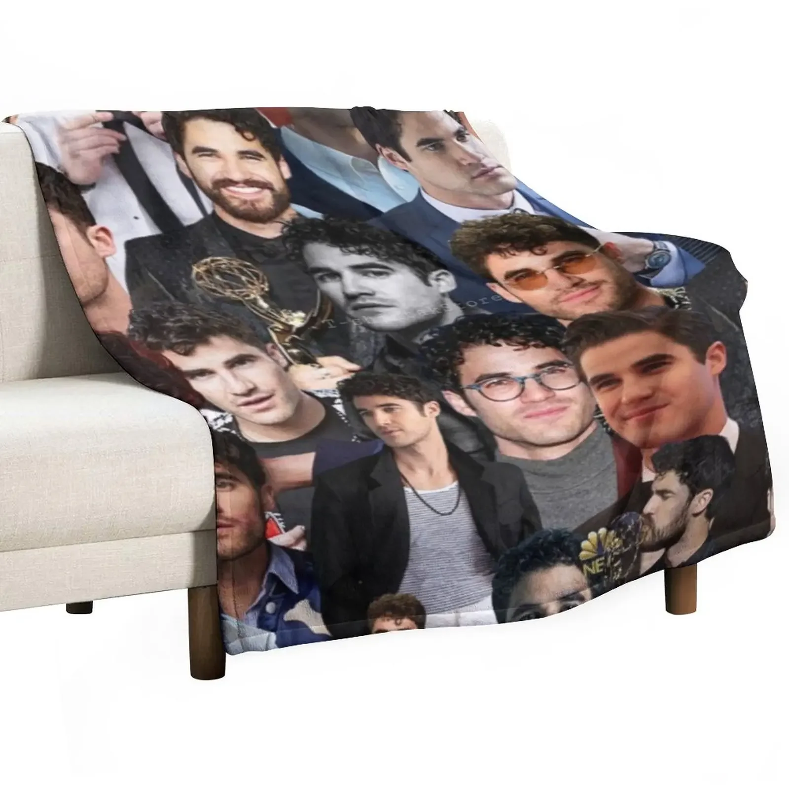 

darren criss photo collage Throw Blanket Hair Weighted cosplay anime Blankets For Baby Blankets