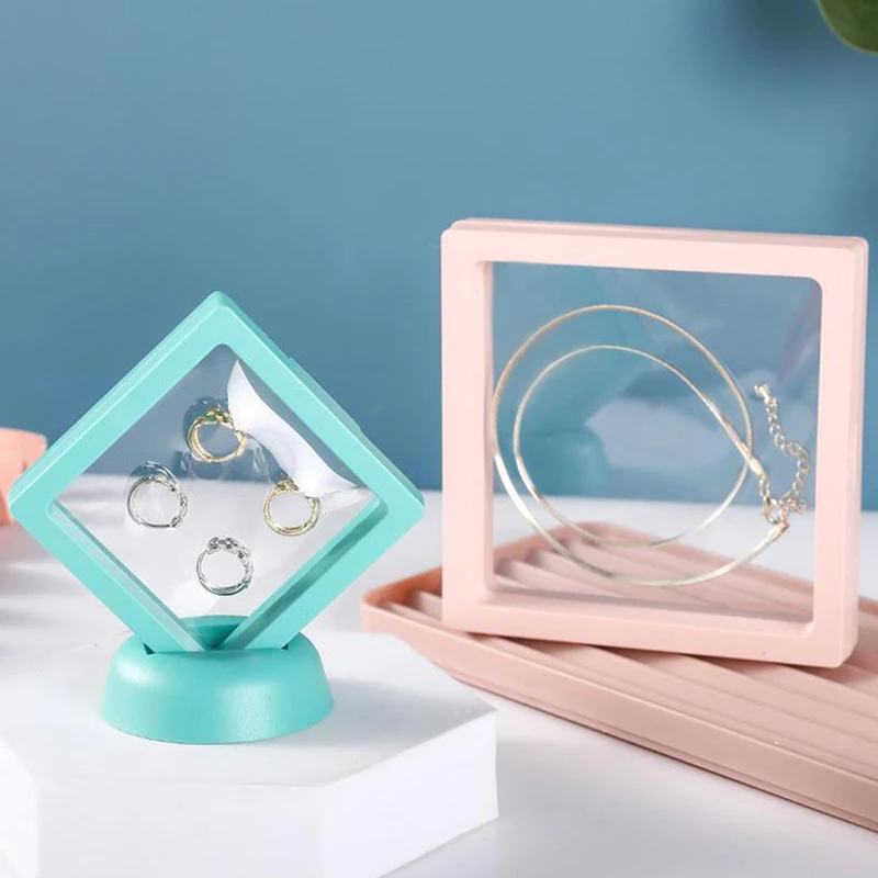 Colorful 3D Floating Picture Frame Shadow display film suspensiony storage transparent box Jewelry Bracelet Packaging Box