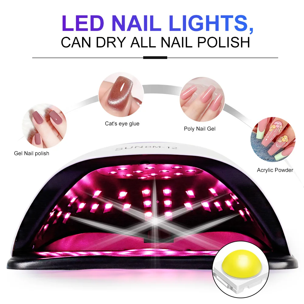 High Power UV LED Nail Art Lamp Professional Nail Dryer with Auto Sensor Nail Art Lamp for Fast Curing All Gel Dryer Tools 5