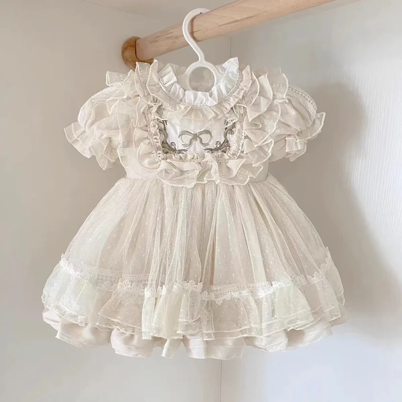 Children's Spanish Princess Dress Lolita Dress First Birthday Flower Girl Dresses for Girls Eid
