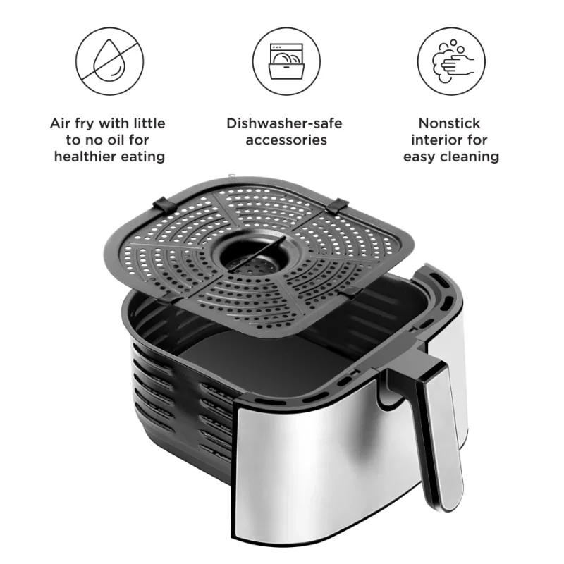 Chefman Air Fryer, Temp Control and Timer, Non-Stick, Dishwasher