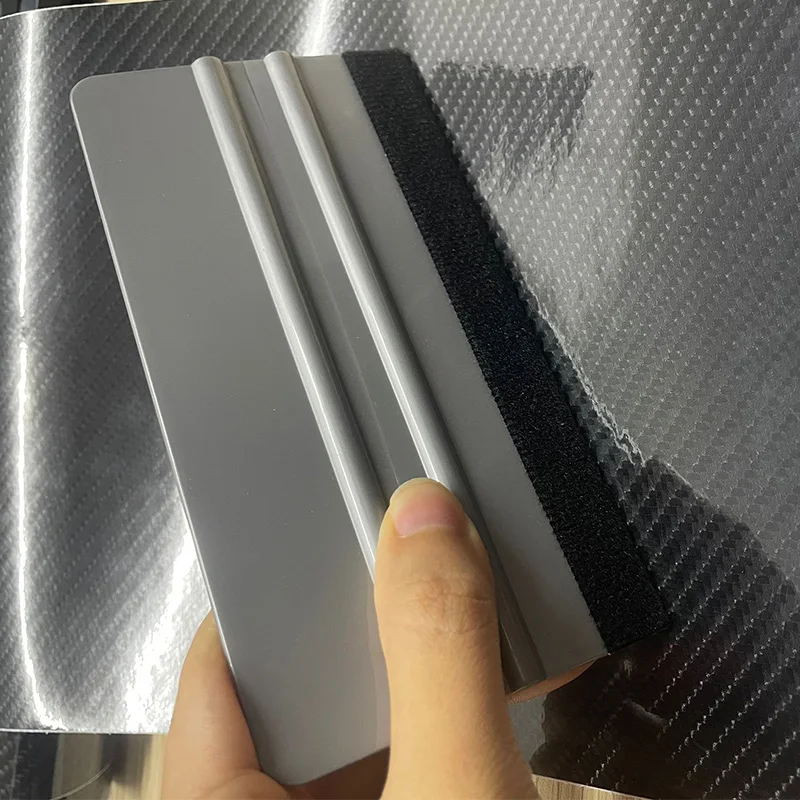 3Pcs Carbon Fiber Vinyl Film Squeegee Tool Kit Plastic Scraper Cutter Window Tinting Tool Vinyl Spatula Car Stickers Wrap Tool 4