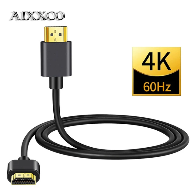 Câble HDMI 2.0 4K 60Hz Mâle/Mâle Plaqué or Longueur 0,5m