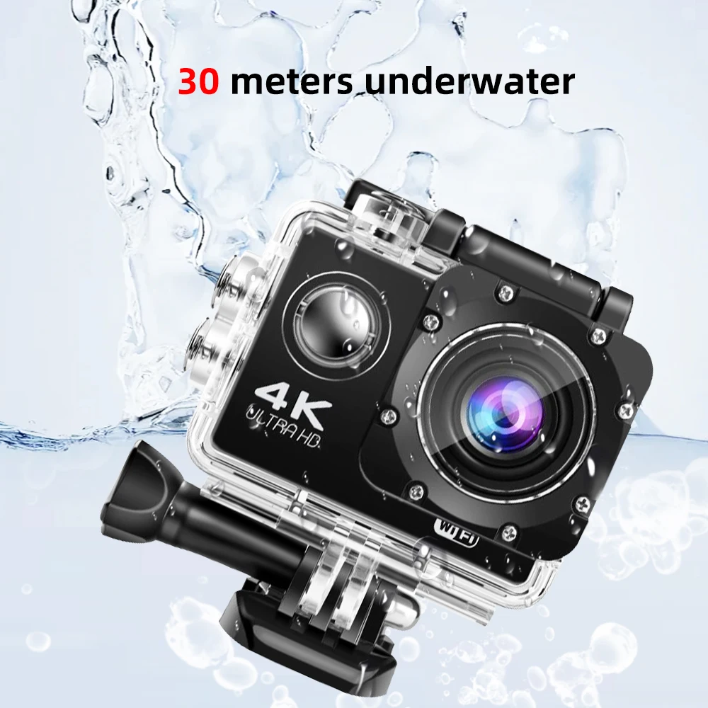 Action Camera Ultra HD 4K30FPS WiFi 2.0'' 170D Waterproof Helmet Video Recording Cameras Sports Bicycle Vlog With Remote Control 4