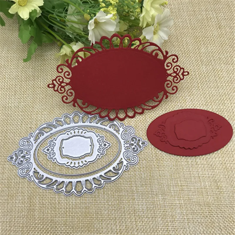 레이스 꽃 프레임 DIY Scrapbooking 앨범에 대 한 금속 절단 다이 엠보..