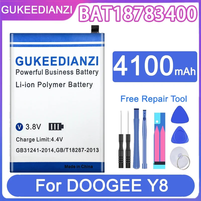 Gukeedianzi Bat18783400 Bat 18783400 Batteria Per Batterie Di Ricambio Per Telefoni Cellulari Doogee Y8 Batteria 4100Mah + Strumenti Gratuiti
